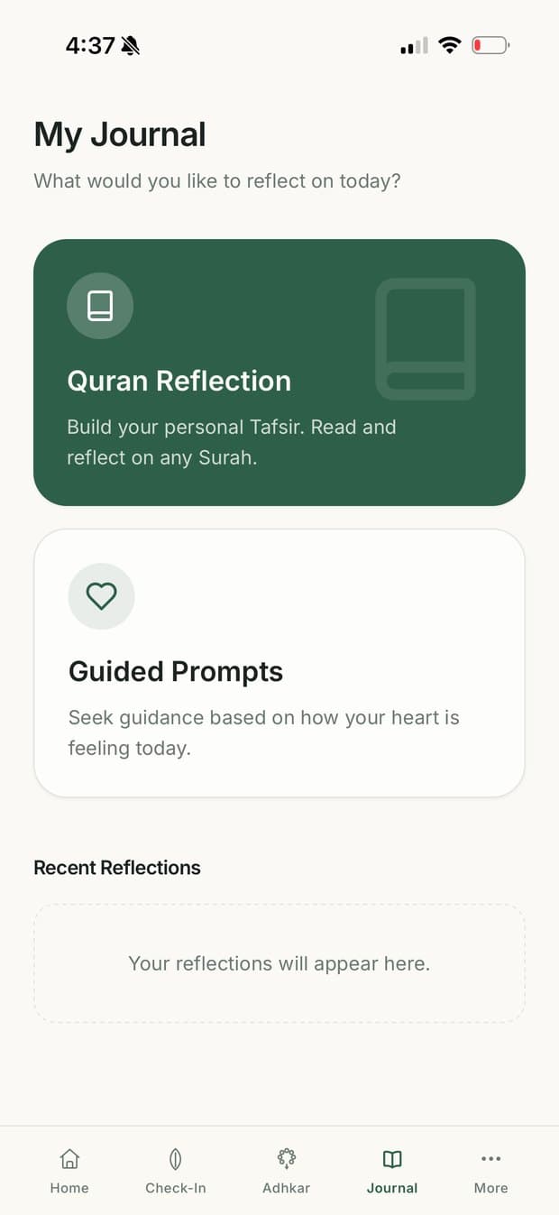 Read, reflect, and speak your heart, app screen