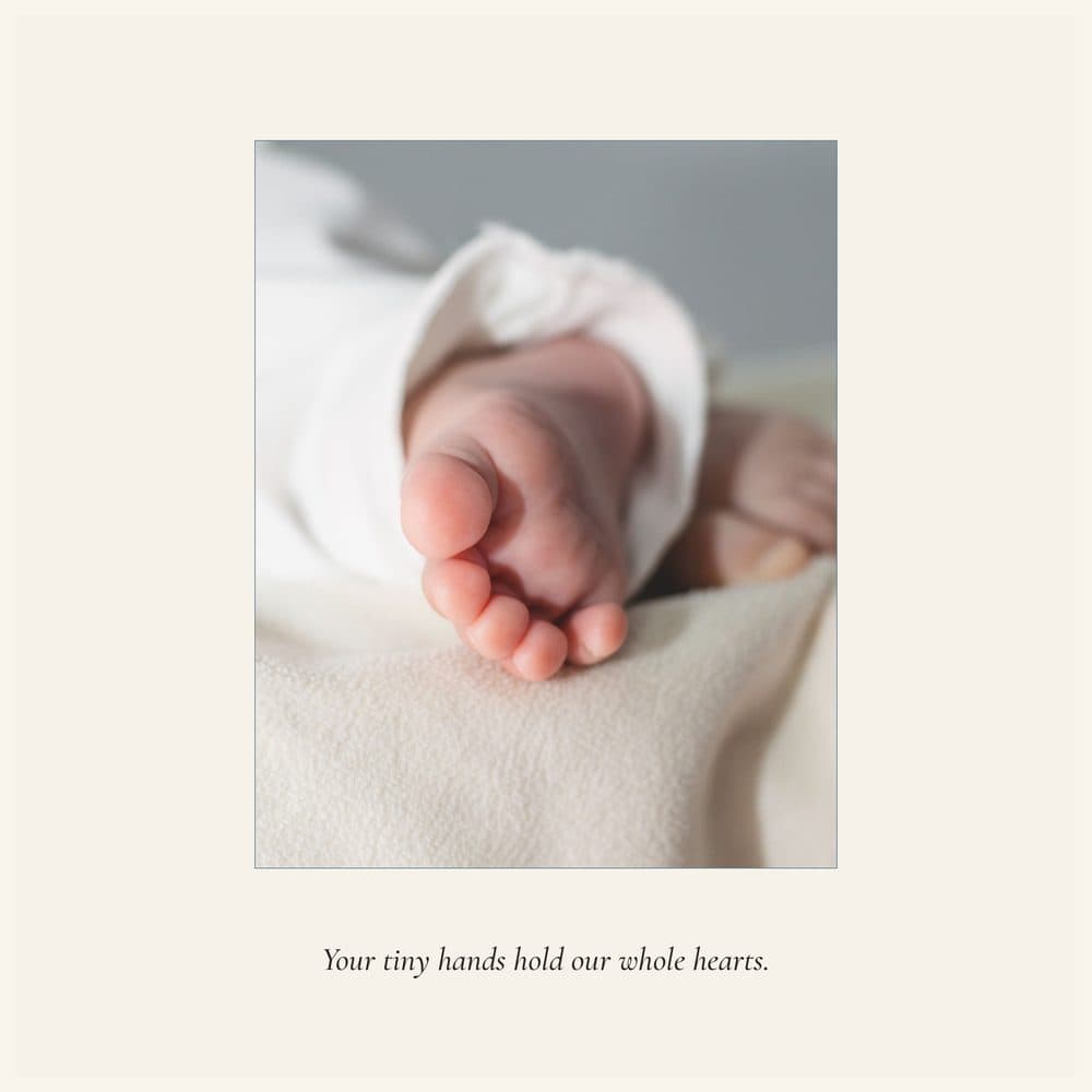A real page from the Welcome Little One newborn keepsake